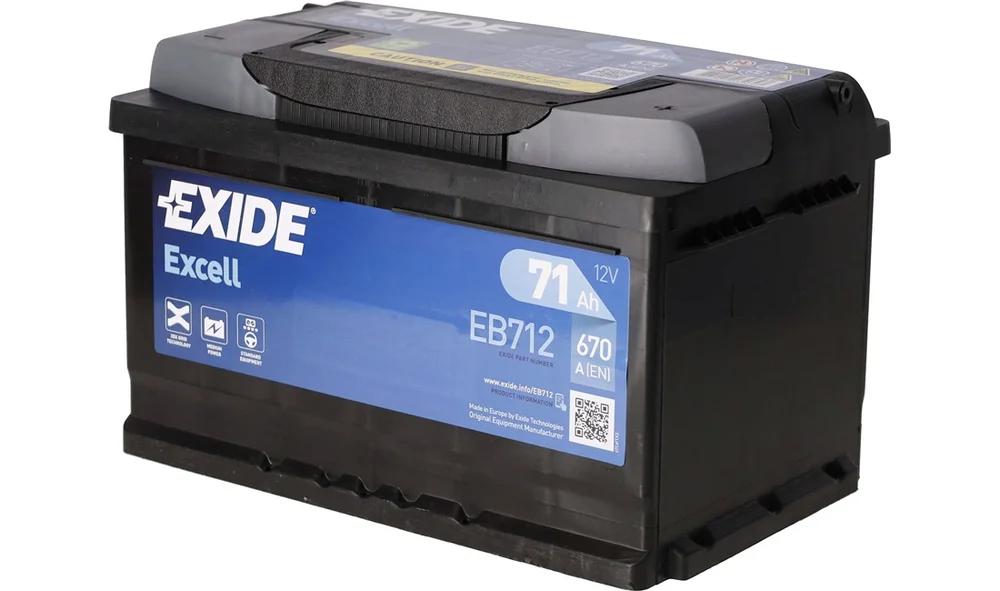 Batteri – EB712 – EXCELL ** – (Exide) v:116504 Batteri – EB712 – EXCELL ** – (Exide) v:116504