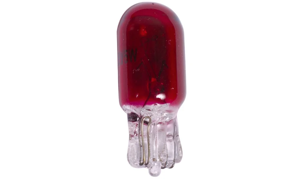 Pære, glassokkel, W5W, 12V-5W, rød v:1078367