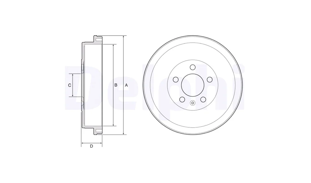 Bremsetrommel - BF634 - (Delphi) v:8215783