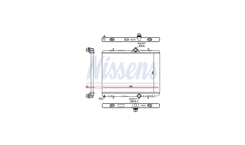 Radiator, Motorkjøling 636043 (Nissens) v:3757731