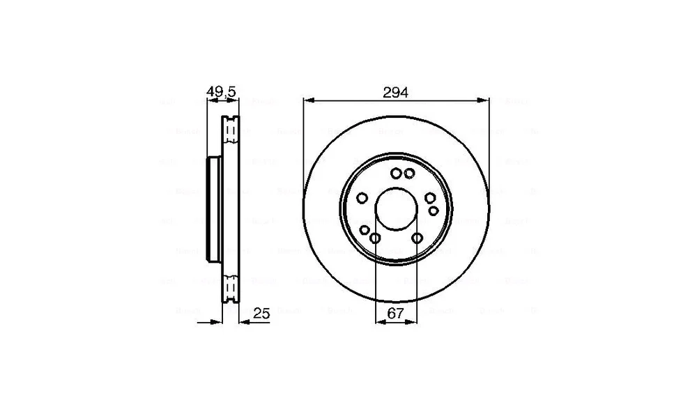 Bremseskive - 0 986 478 428 - (BOSCH) v:893402