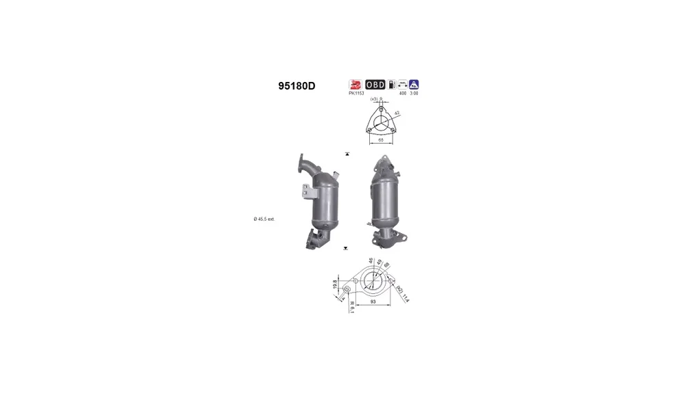 Katalysator – 95180D – (AS) v:9524050 Katalysator – 95180D – (AS) v:9524050