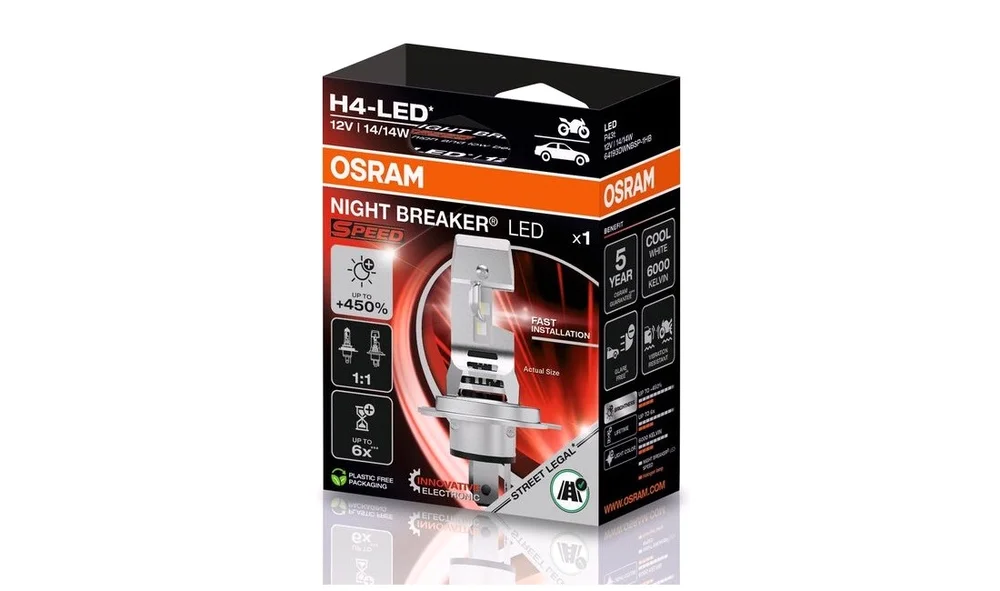 Pære H4 Night Breaker LED Speed +450% v:5268853 Pære H4 Night Breaker LED Speed +450% v:5268853