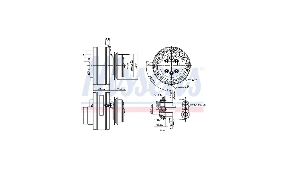 Kompressor, Klimaanlegg 890368 (Nissens) v:8045966