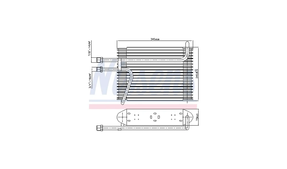 Fordamper, klimaanlegg 92155 (Nissens) v:6586828 Fordamper, klimaanlegg 92155 (Nissens) v:6586828