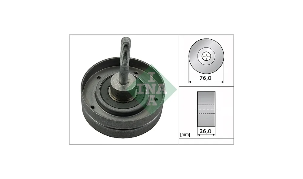 Løpehjul, Vifterem - 532 0351 30 - (INA) v:1212985