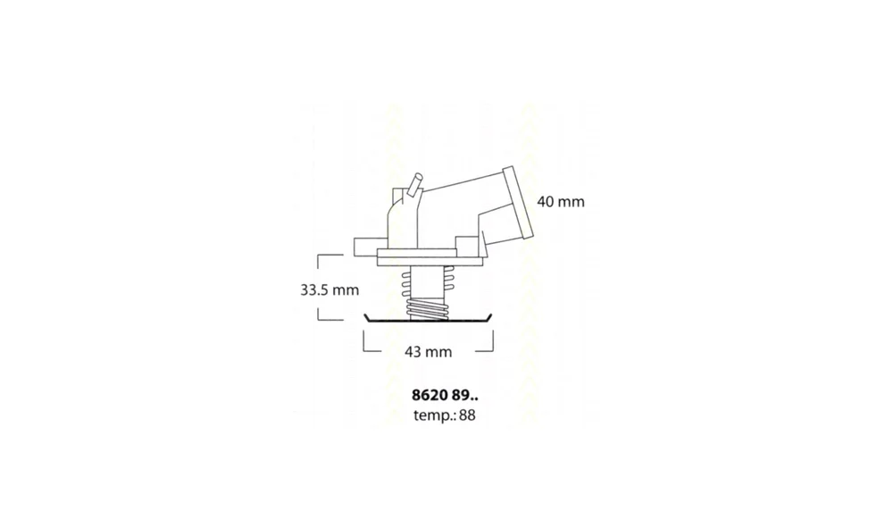 Termostat, Kjølemiddel 8620 8988 (Trisca v:7318608