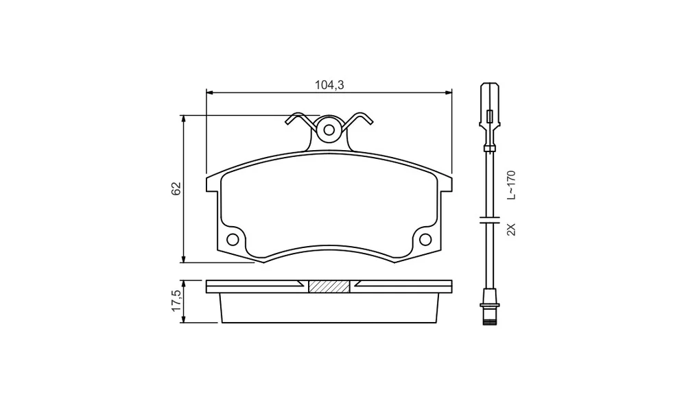 Bremsekloss Sett 0 986 494 533 (BOSCH) v:5490612