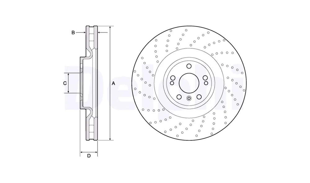 Bremseskive - BG9185C - (Delphi) v:3822775