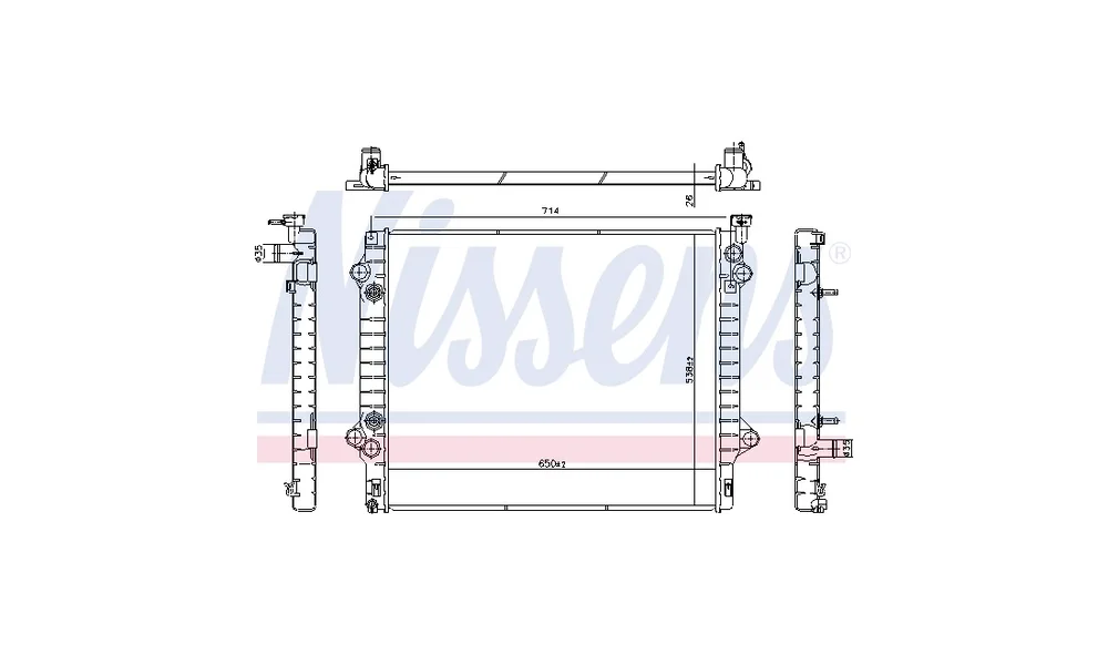 Radiator, Motorkjøling 606832 (Nissens) v:7745122