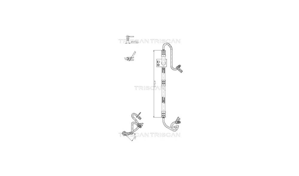 Hydraulikkslange, styring 8516 24007 (Tr v:9284141