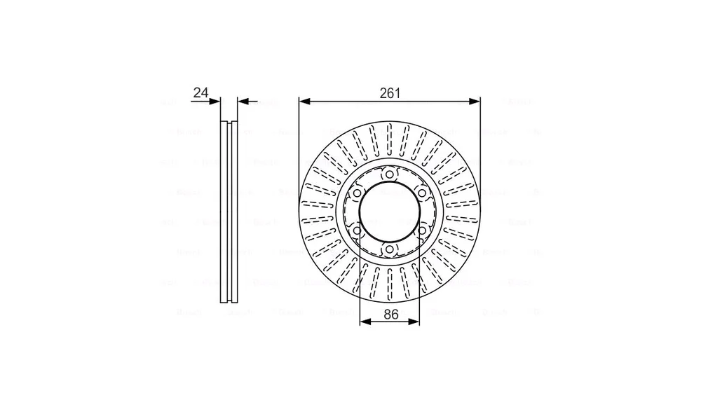 Bremseskive - 0 986 479 053 - (BOSCH) v:2523884