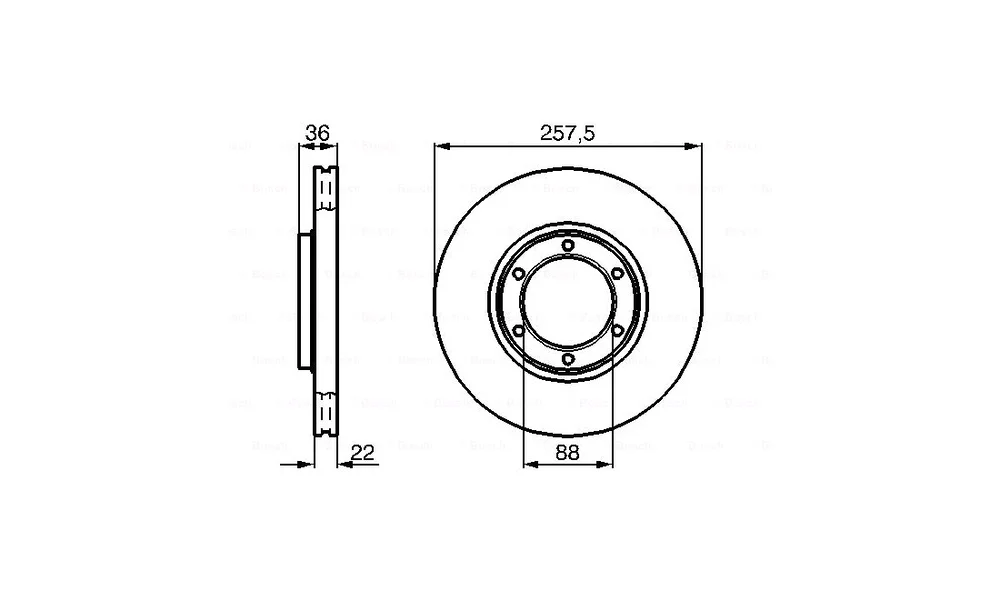 Bremseskive - 0 986 478 596 - (BOSCH) v:9875178