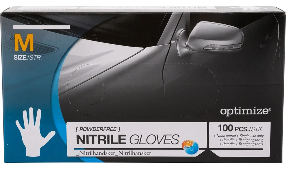 Nitrilhansker pudderfri str M 100stk v:8093951