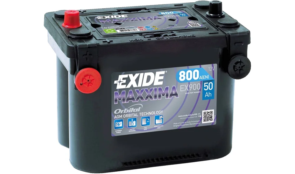 Batteri Exide 12V-50Ah EX900 AGM MAXXIMA v:5835880