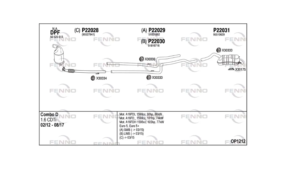 Avgassanlegg – OP1212 – (Fenno) v:8249190 Avgassanlegg – OP1212 – (Fenno) v:8249190