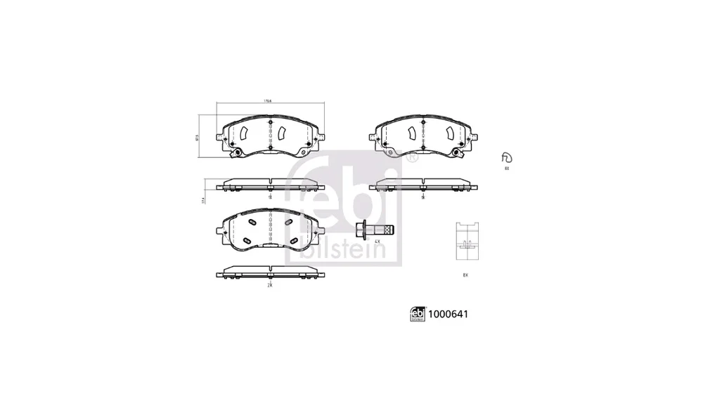 Bremsekloss Sett – 1000641 – (Febi) v:1696500 Bremsekloss Sett – 1000641 – (Febi) v:1696500