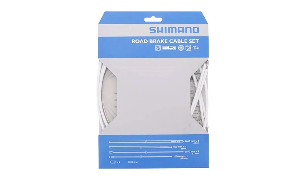 Bremsekabelsett Shimano PTFE hvit rustfr v:8572018