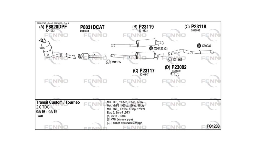 Avgassanlegg – FO1230 – (Fenno) v:228214