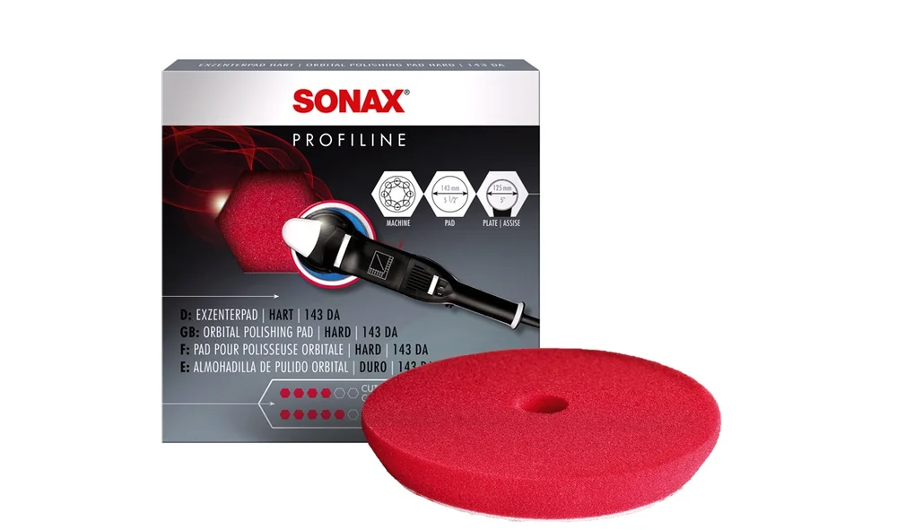 SONAX Poleringspute Rød Ø130 Hard v:6620153