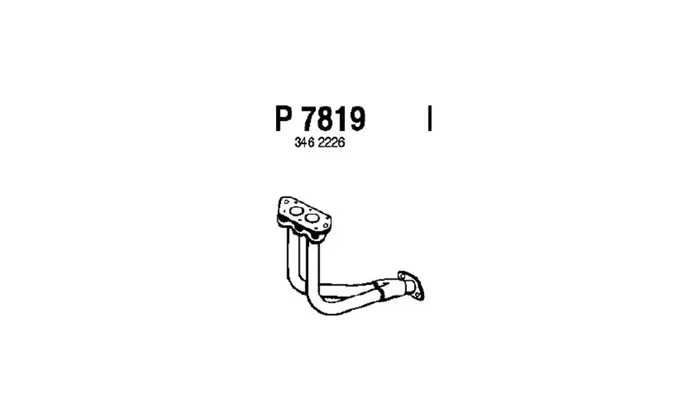 Eksosrør - P7819 - (Fenno) v:7845504