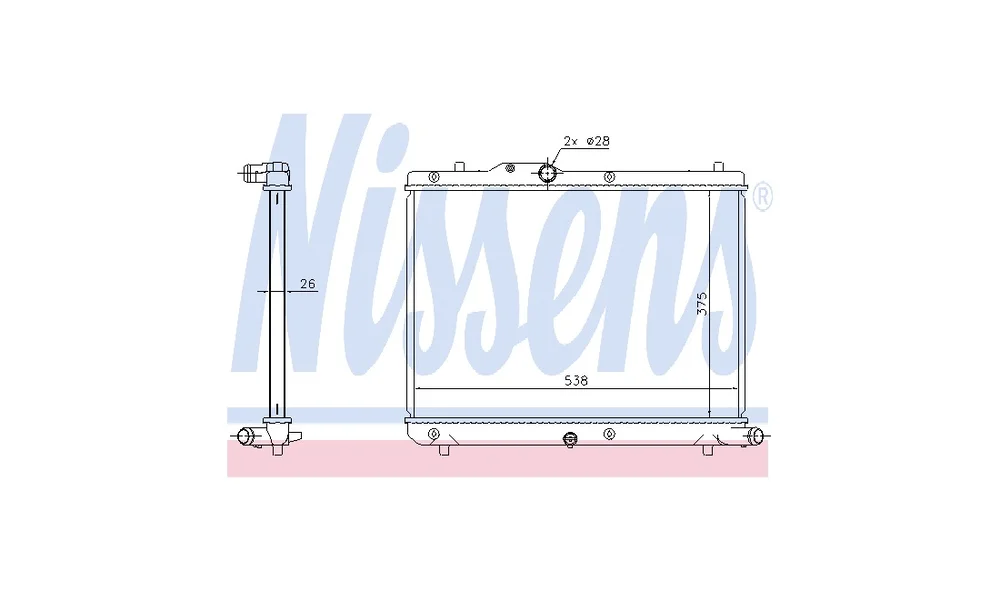 Radiator, Motorkjøling 69403 (Nissens) v:3263084