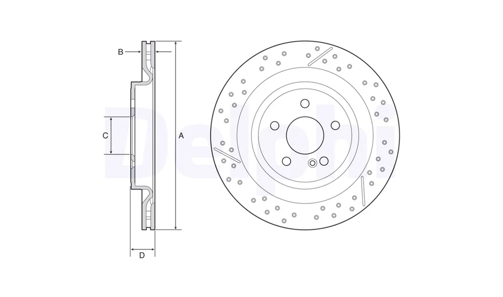 Bremseskive – BG4958C – (Delphi) v:8763649