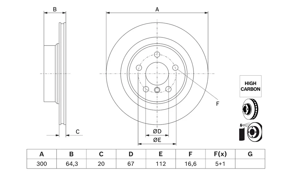 Bremseskive – 0 986 479 J70 – (BOSCH) v:1005690 Bremseskive – 0 986 479 J70 – (BOSCH) v:1005690