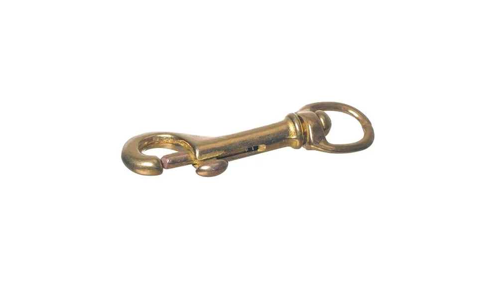 1852 Hundekrok i messing, hull 16mm l-77 v:5493164 1852 Hundekrok i messing, hull 16mm l-77 v:5493164