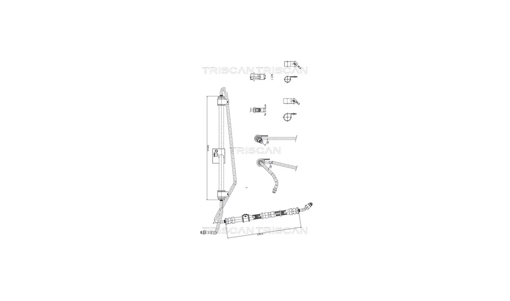 Hydraulikkslange, styring 8516 23013 (Tr v:2725533 Hydraulikkslange, styring 8516 23013 (Tr v:2725533
