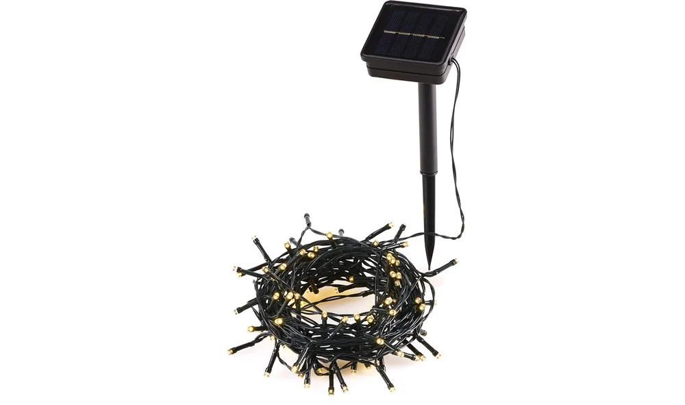 Lyskjede solcelle 100 LED, varmhvit v:7773172