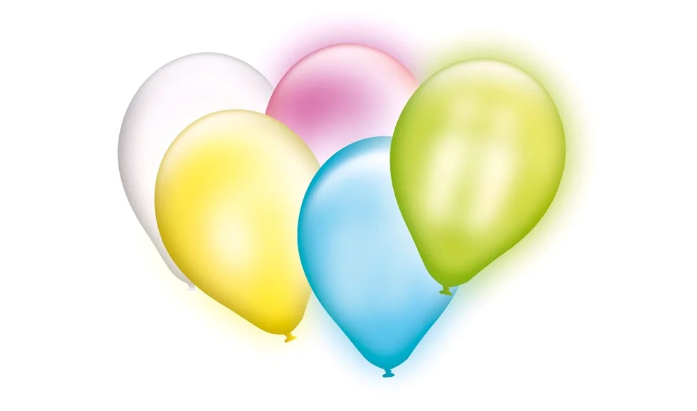 Ballonger med LED lys, 5 stk pakke v:3003597 Ballonger med LED lys, 5 stk pakke v:3003597