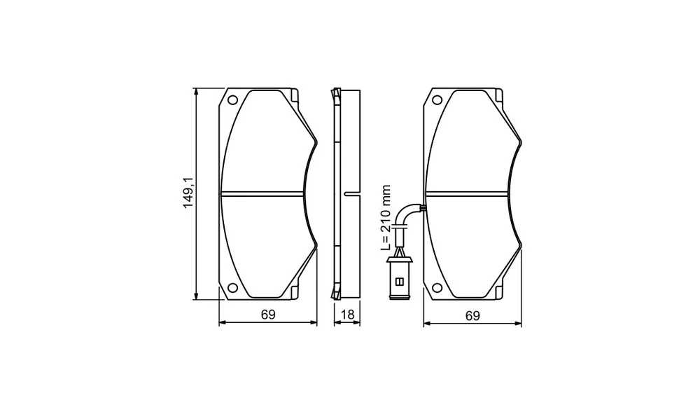 Bremsekloss Sett 0 986 494 301 (BOSCH) v:5311851