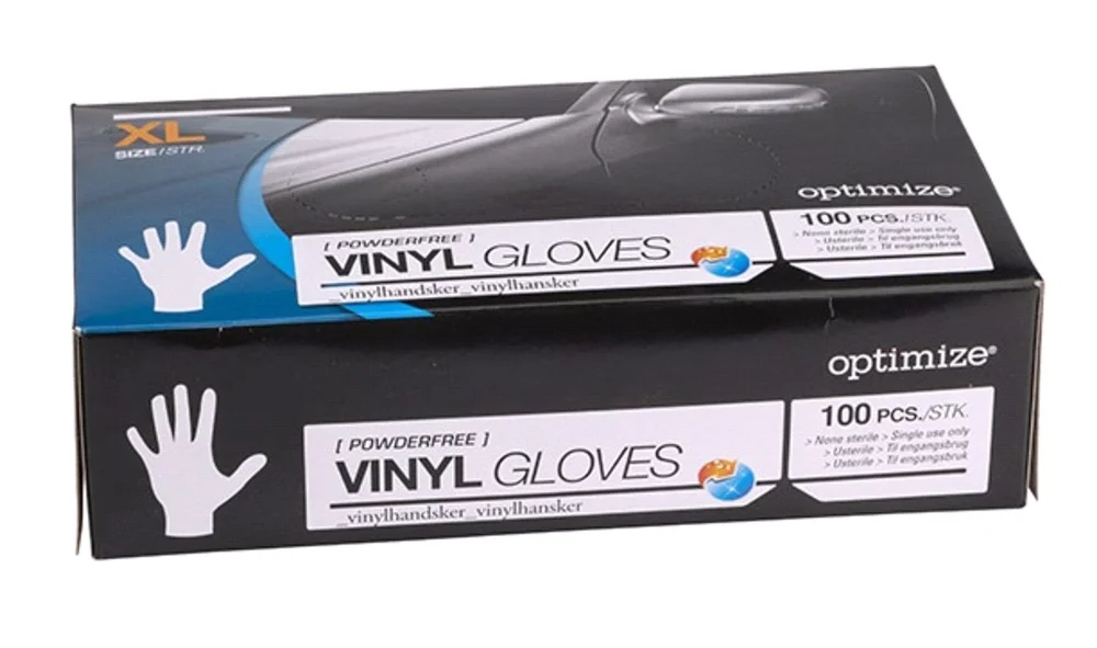 Engangshansker Vinyl PF 100 stk StrXL v:9679756 Engangshansker Vinyl PF 100 stk StrXL v:9679756