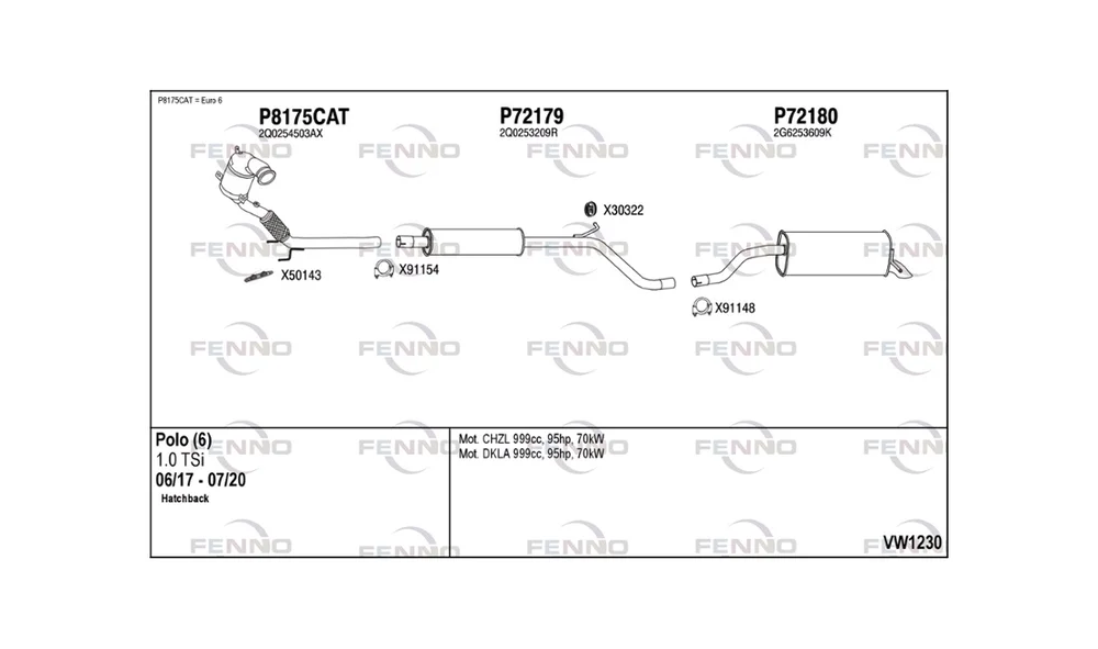 Avgassanlegg – VW1230 – (Fenno) v:9589164