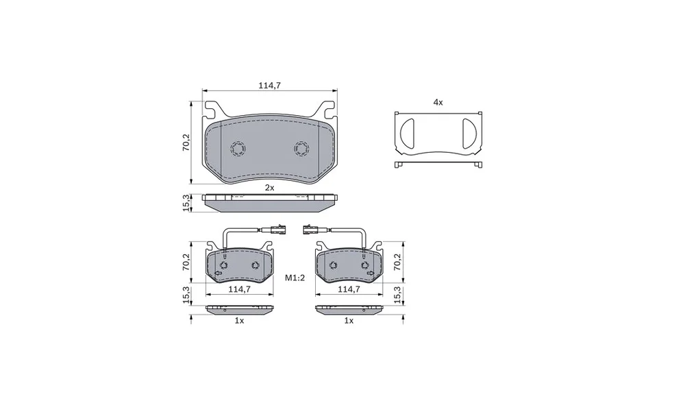 Bremsekloss Sett 0 986 424 384 (BOSCH) v:5584531