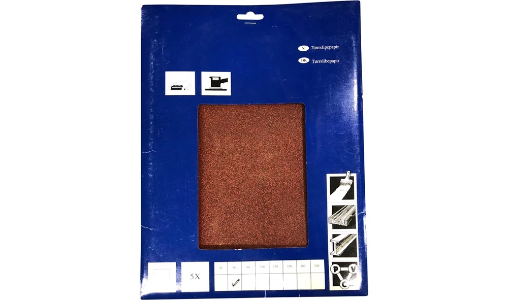 Slipepapir tørr 230x280mm 5 stk v:9968928